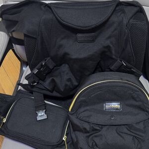 Tushbaby Black Kids Backpack Set